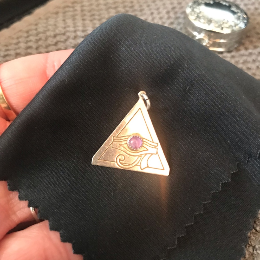 Vintage Egyptian Eye of Horus Pendant Silver